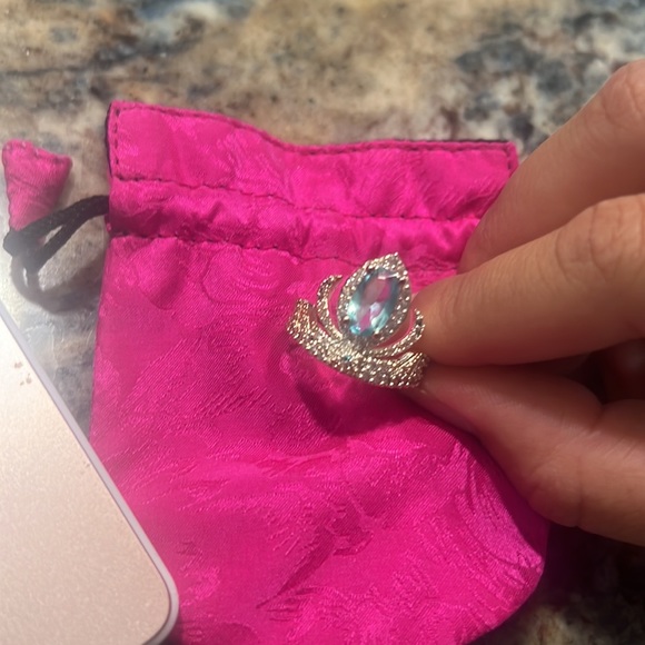 Elsa ring custom made Disney princess crown ring blue stone - Picture 5 of 5